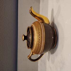 Vintage Antique Sadler Gold & Glazed Brown, Cream